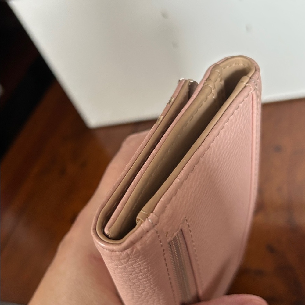 GUESS Pink Pebbled Wallet with Silver Accent - Picture 7 of 8